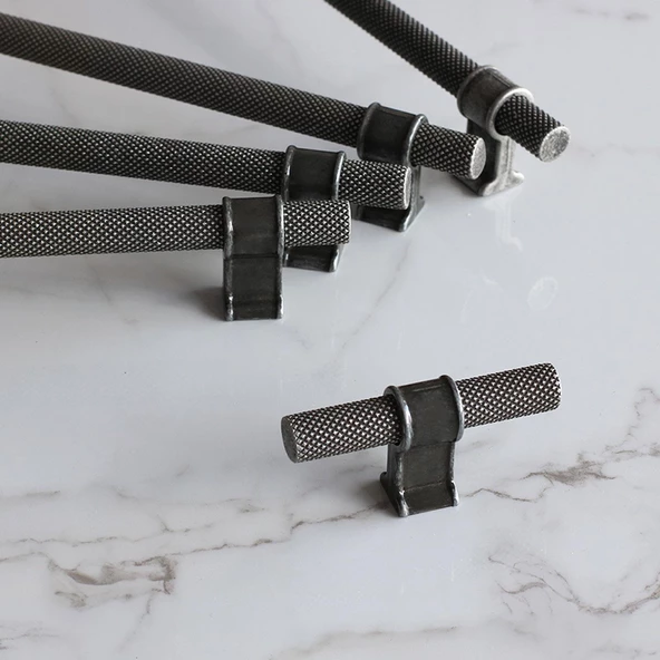 Hisar Eskitme Antik Gümüş Metal 160 mm Tırtık Mobilya Mutfak Çekmece Dolap Kulpu Kulbu Kulpları - 4