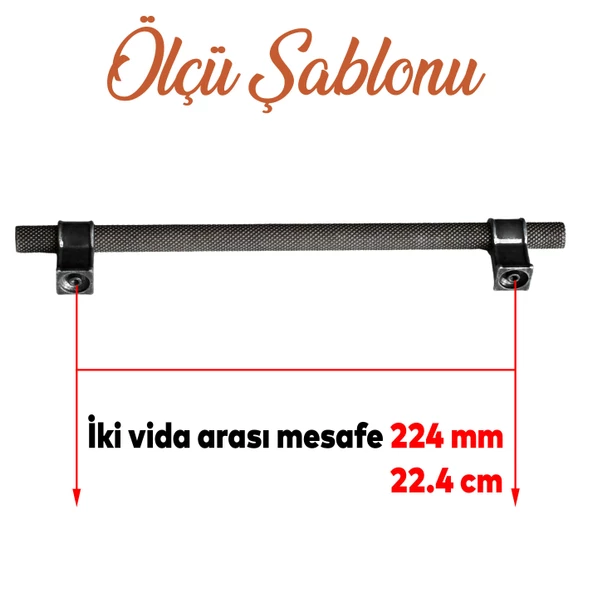Hisar Eskitme Antik Gümüş Metal 224 mm Mobilya Mutfak Çekmece Dolap Dolabı Kulpu Kulbu Kulpları - 2