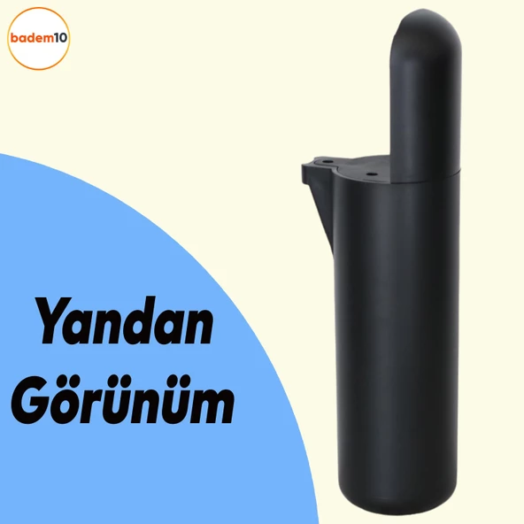 Kapsül Mobilya Yükseltici Sehpa Kanepe TV Ünitesi Koltuk Ayağı Baza Ayakları Mat Siyah 15 cm - Resim 3