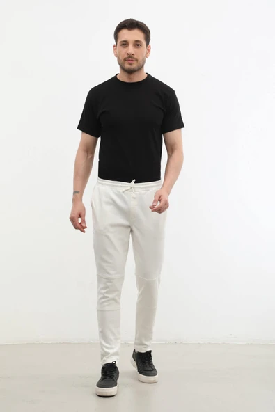 Erkek Beli Lastikli Likralı Pantolon - 4