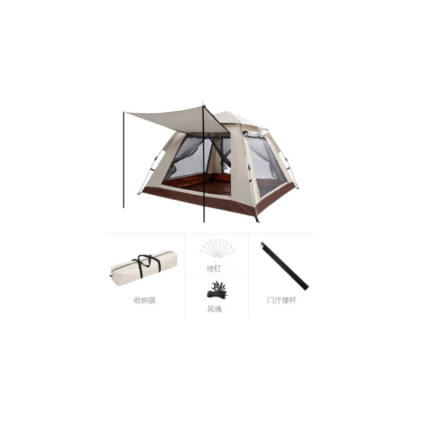 4 Kişilik Tam Otomatik tenteli Kare Kamp Çadırı 210cm210cm140 - 2