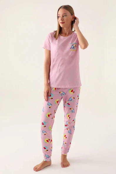 Roly Poly 3403 Callım Kadın Kısa Kol Pijama Takımı - 7