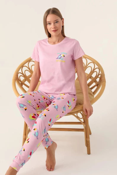 Roly Poly 3403 Callım Kadın Kısa Kol Pijama Takımı - 9