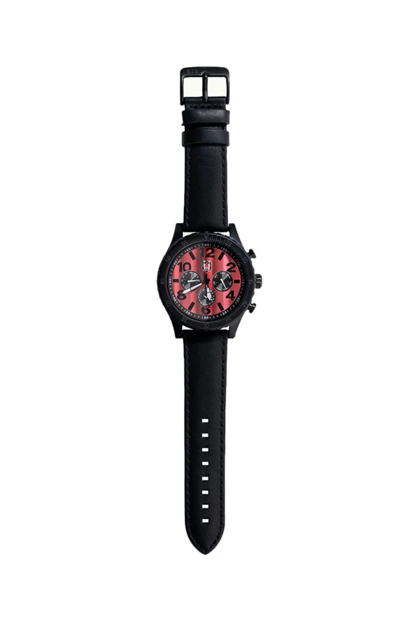 Beşiktaş Orijinal Erkek Kol Saati Siyah Deri Kordonlu - 4