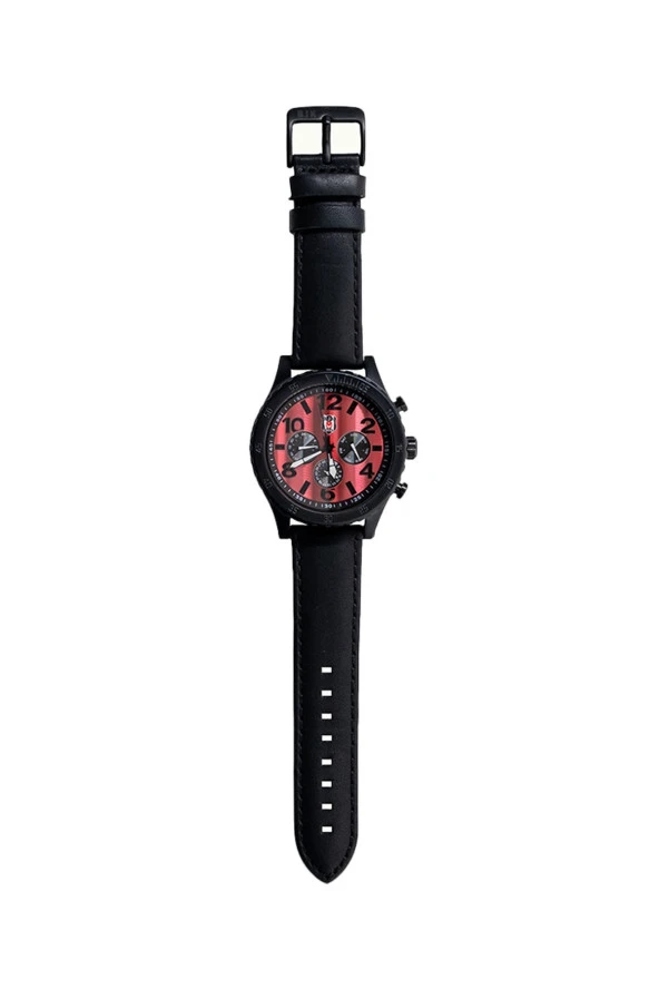 Beşiktaş Orijinal Erkek Kol Saati Siyah Deri Kordonlu Hediyelik Ahşap Kutulu - 5