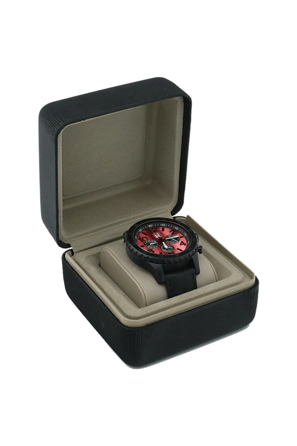 Beşiktaş Orijinal Erkek Kol Saati Siyah Deri Kordonlu Hediyelik Ahşap Kutulu - 6