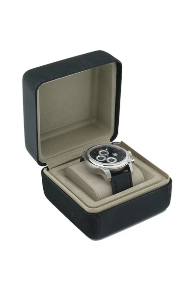 Beşiktaş Orijinal Multifonksiyon Erkek Kol Saati Siyah Deri Kordonlu Hediyelik Ahşap Kutulu - 6