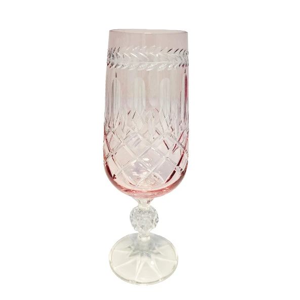 Bohemia Zaraif 180 Ml Kristal 1 Adet Kadeh Bardak Takımı (Pembe)