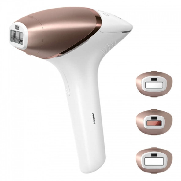 Philips Lumea IPL 9000 serisi epilasyon cihazı, 4 başlık dahil, kablosuz, ışık bazlı, ipeksi pürüzsüz ciltler için uzun süreli epilasyon