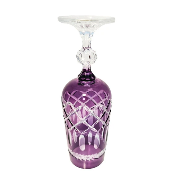 Bohemia Zaraif 180 Ml Kristal 1 Adet Kadeh Bardak Takımı (Mor) - 2