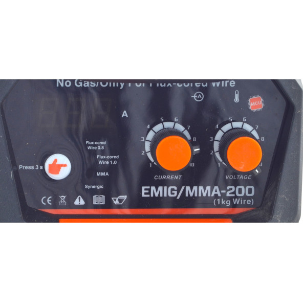 EMIG/MMA-200 Gazsız Gazaltı Kaynak Makinasi NO7 (15x20x33cm) Gazsız Gazaltı Kablosu Yoktur - 5
