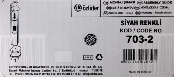 LİDER AYAKLI KAĞITLIK VE FIRÇASI SİYAH - 3