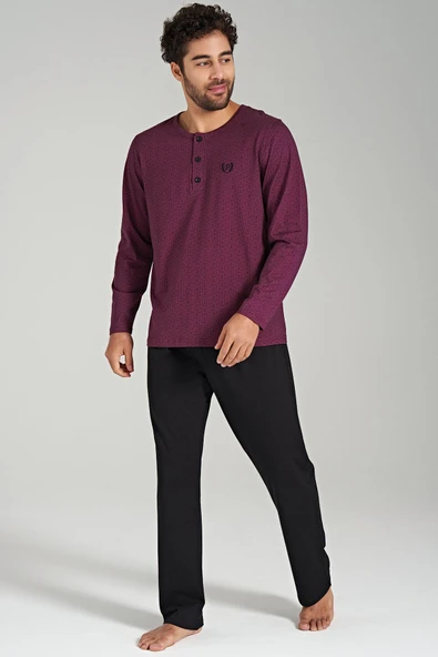 Pijadore 1687 Erkek Uzun Kollu Pijama Takımı - 3