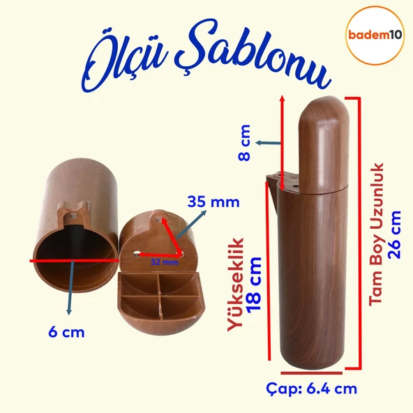 Kapsül Mobilya Kanepe Tv Ünitesi Koltuk Ayağı Konsol Ayakları Ahşap Desenli Kahverengi Ceviz 18 Cm - Resim 2