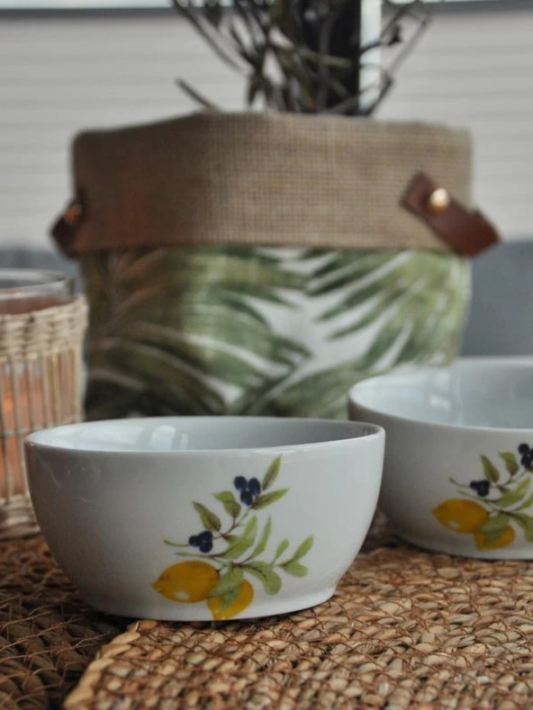 Sipahi Limon Porselen 2 li Çerezlik 4 x 9 cm - 2