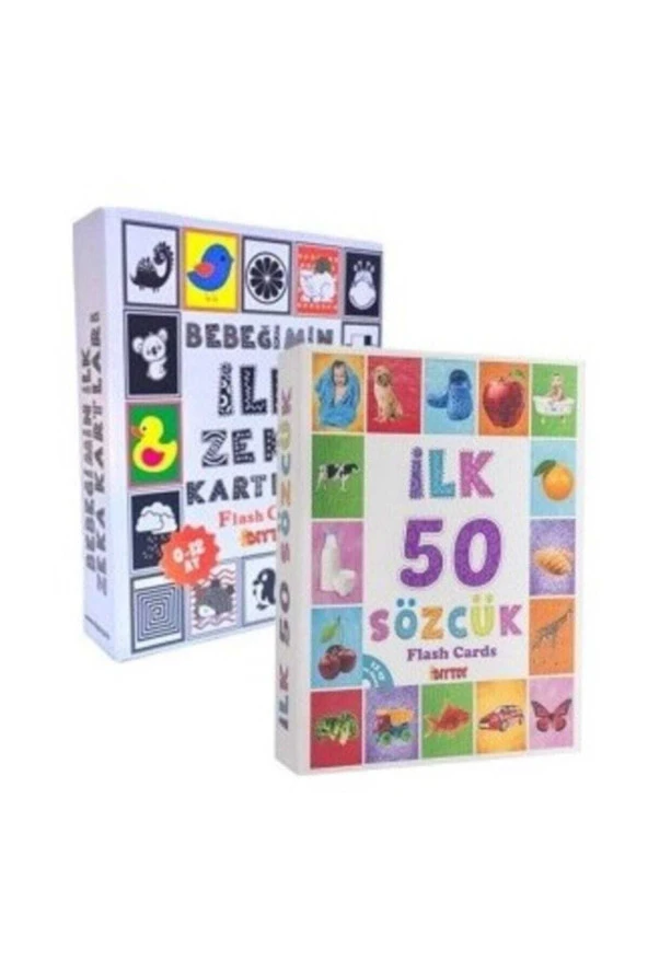 DIYTOY Bebeğimin Ilk Zeka Kartları Ve Diy-toy Flash Cards Ilk 50 Sözcük 2' Li Set