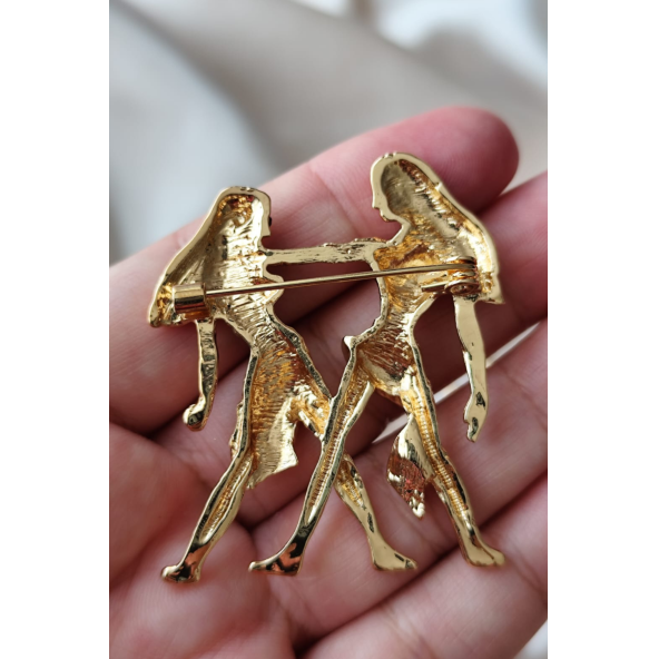 GeminiGlimmer İkizler Broşu - Resim 2