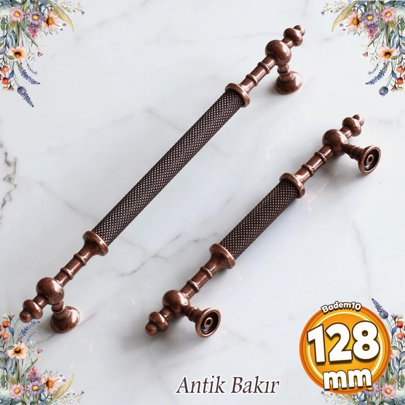 Ladin Eskitme Antik Bakır Metal 128 mm Mobilya Mutfak Çekmece Dolap Dolabı Kulpu Kulbu Kulpları