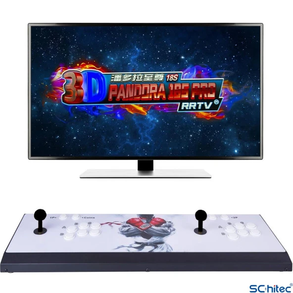 ScHitec 4K Arcade Station 3D Pandora PK 18000 Oyunlu TV Baglanan Atari Makinası - 4