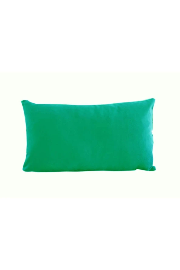 32x54 Cm Çift Taraflı Su Yeşili Rengi Kadife Dokulu Dikdörtgen Yastık Kırlent Kılıfı