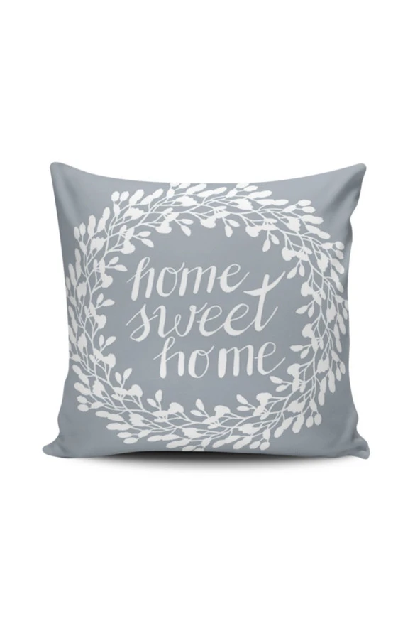 Home Sweet Home Dijital Baskılı Kırlent Kılıfı
