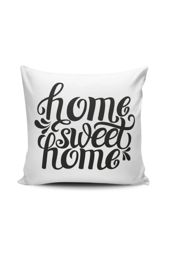 Home Sweet Home Dijital Baskılı Kırlent Kılıfı