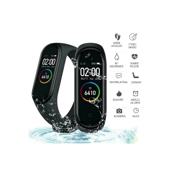 QASUL M4 Akıllı Bileklik Renkli Ekran İOS Ve Android Uymulu Ekran Teması Değiştirme - 2