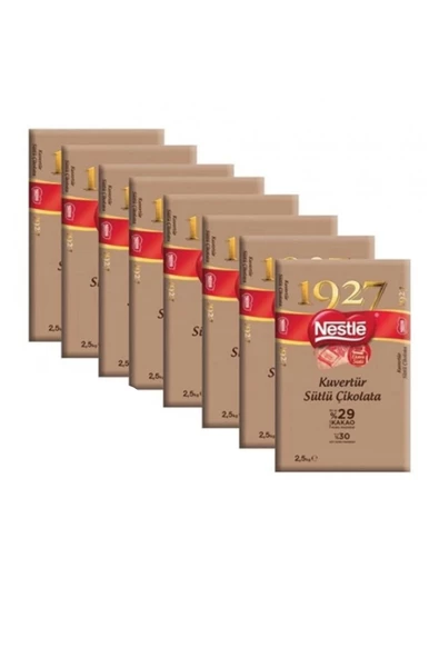 Nestle 1927 Kuvertür Sütlü Çikolata 2.5Kg x 8 Adet