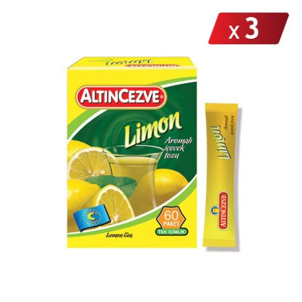Altıncezve Limon Aromalı Tek İçimlik İçecek Tozu 40 x 1.5 Gr - 3LÜ PAKET