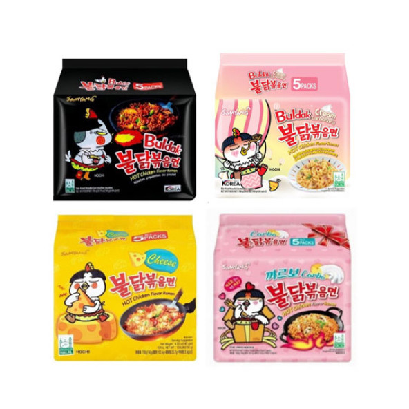 SAMYANG BULDAK RAMEN ACILI ÇEŞİTLİ NOODLE 4 LÜ SET 20 ADET