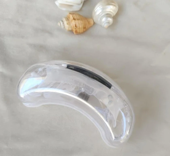 Deniz Gözlüğü Silikon Burun Tıkaçlı Kutulu Sörf Yüzücü Gözlüğü Şeffaf Siyah - 3