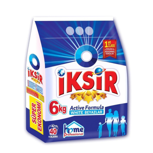 İKSİR BEYAZLAR İÇİN TOZ ÇAMAŞIR DETERJANI 6 KG