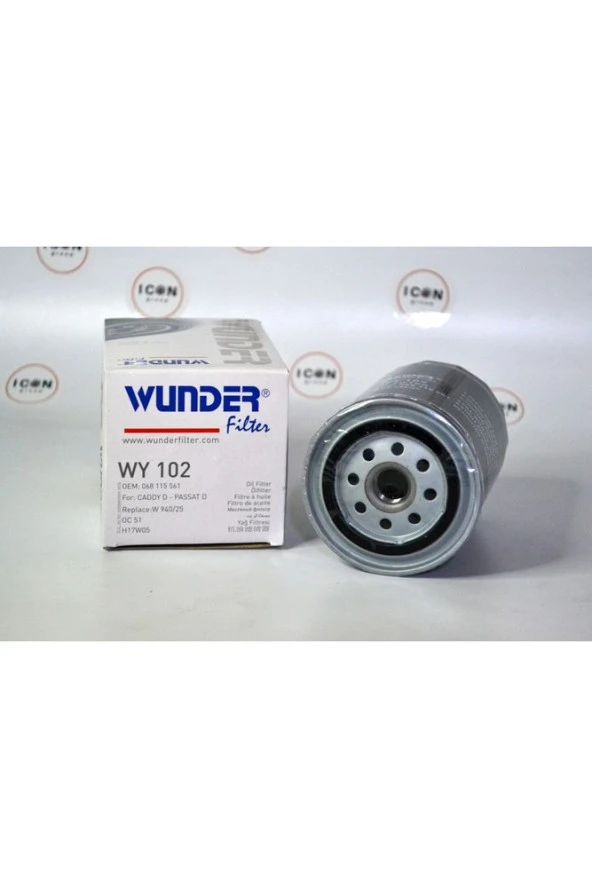 Icon Group - Volkswagen VW Group Caddy D - Passat D - Audi - Cordoba - Ibiza - Golf - Yağ Filtresi - WY 102 ürün görseli 1