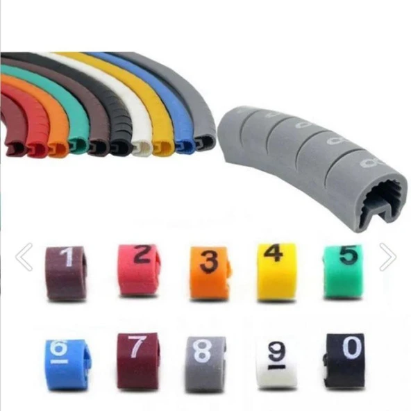 EC-5 Renkli Kablo İşaretleyici Numaratör 16 mm² AWG 6-8 100 adet - 7