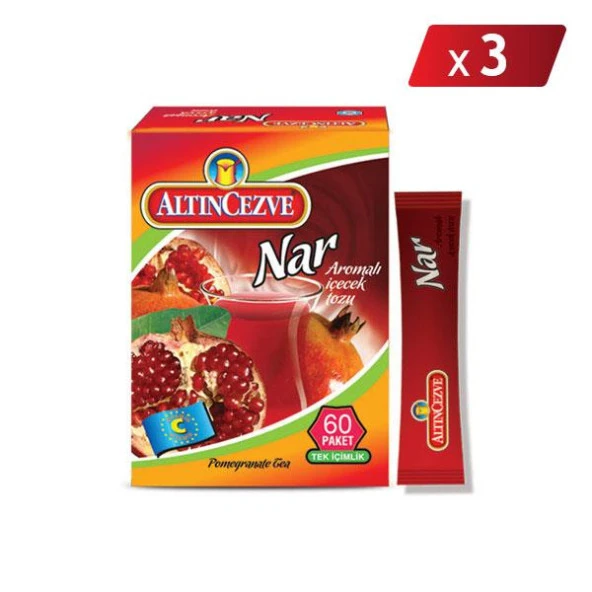 Altıncezve Nar Aromalı Tek İçimlik İçecek Tozu 40 x 1.5 Gr - 3LÜ PAKET