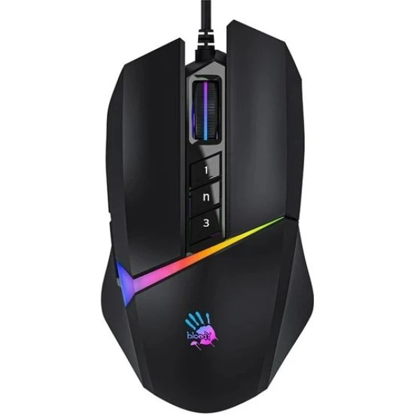 A4 TECH BLOODY W60 MAX KBL.MOUSE,S.SİYAH,RGB,10KCP