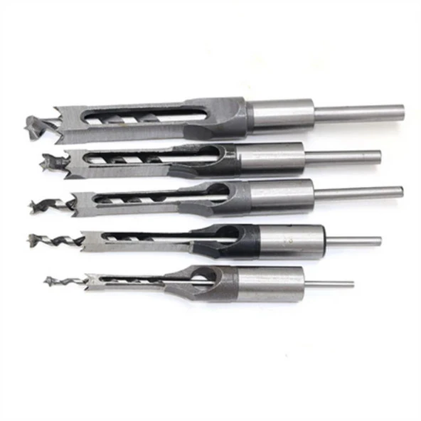 Kare Delik Matkap Uç Ağaç İşleme Zıvana Keski Seti 8mm 38 ELECALL - 4