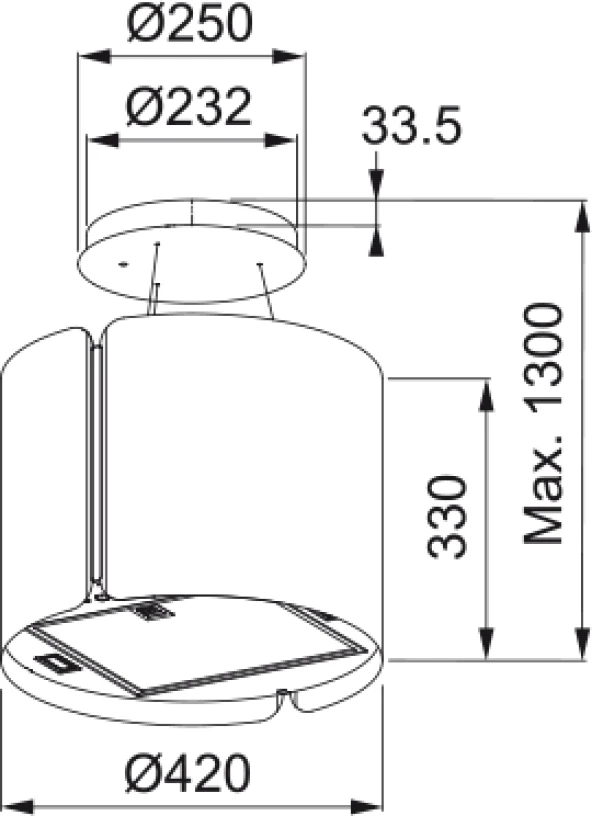 Davlumbaz Smart Fsms F42 Bk Matt