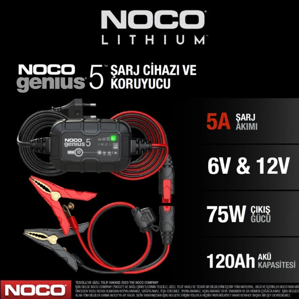 Noco Genius GENIUS5EU 6-12V 5 Amper Akü sarj ve Bakim - Resim 9