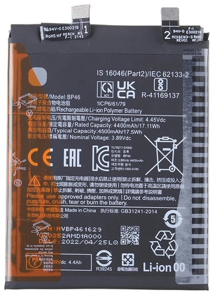 Xiaomi Mi 12S - BP46 - Batarya Pil Sıfır Orijinal