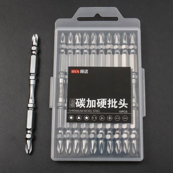 PH2 Manyetik Yıldız Vidalama Ucu S2 Krom Nikel Çelik 5 Parça Set - 2