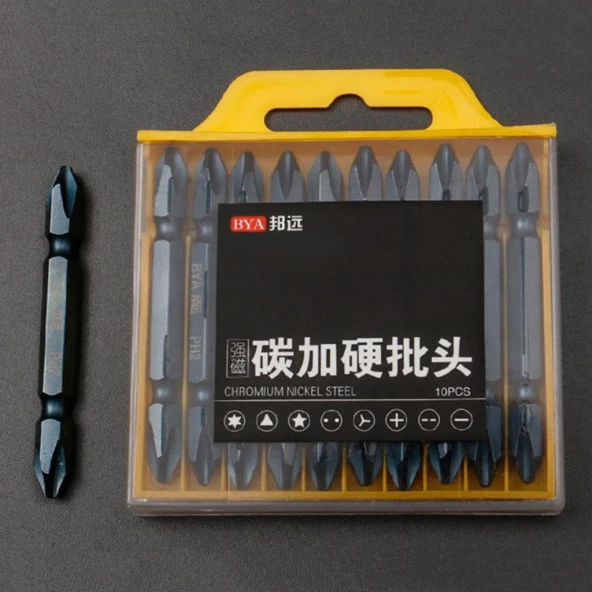 PH2 Manyetik Yıldız Vidalama Ucu S2 Krom Nikel Çelik 5 Parça Set - 4