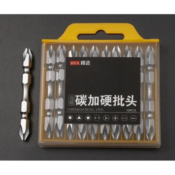 PH2 Manyetik Yıldız Vidalama Ucu S2 Krom Nikel Çelik 5 Parça Set - 5