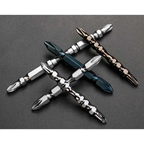 PH2 Manyetik Yıldız Vidalama Ucu S2 Krom Nikel Çelik 5 Parça Set - 8
