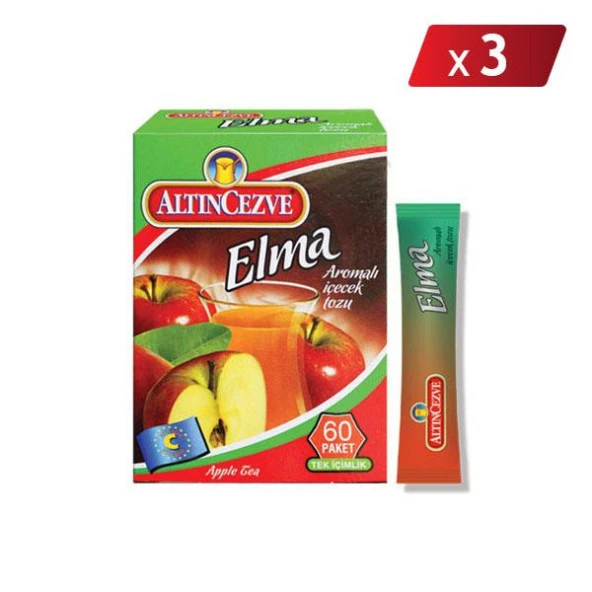 Altıncezve Elma Aromalı Tek İçimlik İçecek Tozu 40 x 1.5 Gr - 3LÜ PAKET