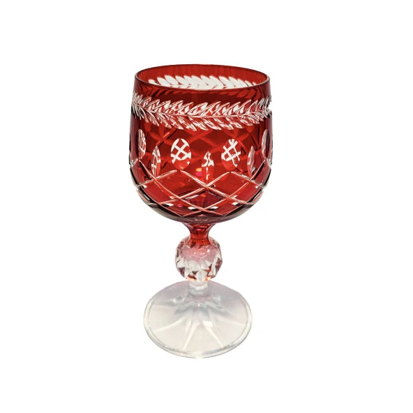 Bohemia Zaraif 150ml Kristal 1 Adet Bardak Kadeh Takımı (Kırmızı)