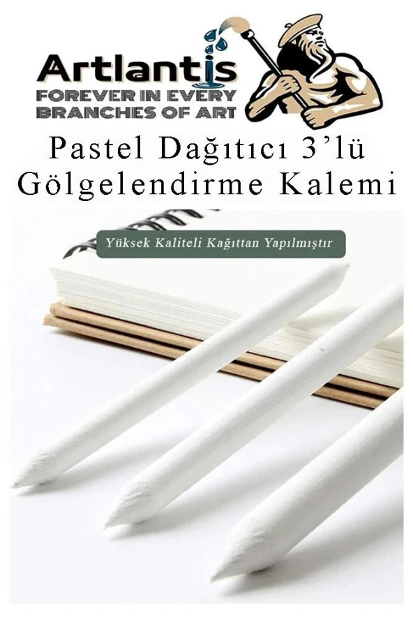 Karakalem Eskiz Çizim Masa Üstü Şövale Duralit Seti 25x35 cm Pastel Dağıtıcı Dereceli Kalem Hamur Silgi Beyaz Kurşun Kalem - 5