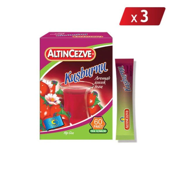 Altıncezve Kuşburnu Aromalı Tek İçimlik İçecek Tozu 40 x 1.5 Gr - 3LÜ PAKET