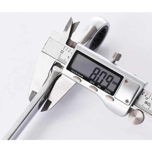 Esnek Cırcır Anahtar 14 Set Açık Uç ve Halka 6-19mm Krom Vanadyum - 9