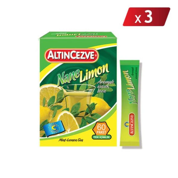 Altıncezve Nane Limon Aromalı Tek İçimlik İçecek Tozu 40 x 1.5 Gr - 3LÜ PAKET
